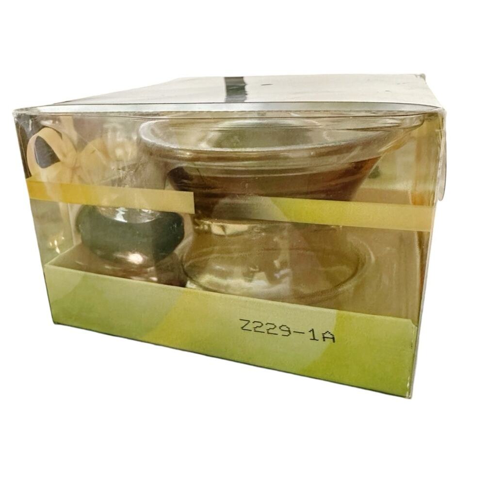 Glade Scented Oil Candles Glass Holder & (2) Two Candles Holly Evergreen New - Picture 4 of 4